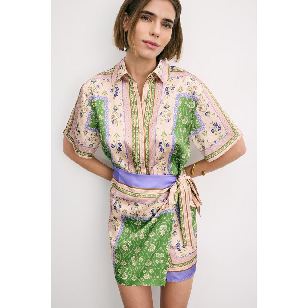 MISA Los Angles Women's Kezia Dress L with fabric pull